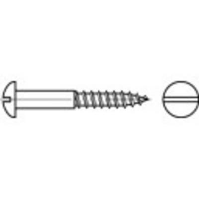 TOOLCRAFT TO-5446674 Bolkop houtschroeven 4 mm 30 mm Sleuf DIN 96 Messing 200 stuk(s)