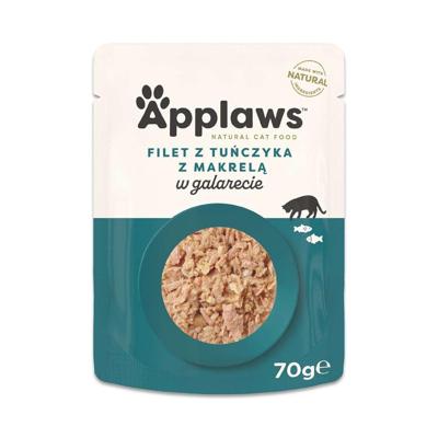 APPLAWS Tuna Fillet with Mackerel in Jelly - nat kattenvoer - 70g