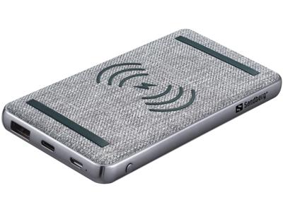 Sandberg 420-61 powerbank Lithium-Polymeer (LiPo) 10000 mAh Draadloos opladen Zwart, Grijs