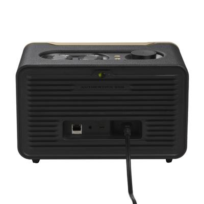 JBL Authentics 200, slimme home speaker met Wi-Fi, Bluetooth en voice assistant, retro style, in zwart, EU stekker (type C)