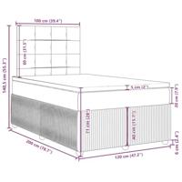 Boxspring met matras fluweel donkergroen 120x200 cm - thumbnail