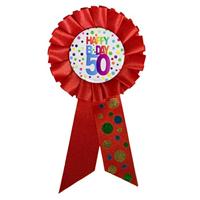 Rozet 50 Jaar Stippen Regenboog - thumbnail