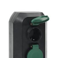 Tuinstopcontact en grondpin 2-wegs 15,5x11x24 cm zwart en groen - thumbnail