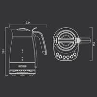 Muse MS-320T - elektrische waterkoker met temperatuurregeling, 1,2 liter - thumbnail