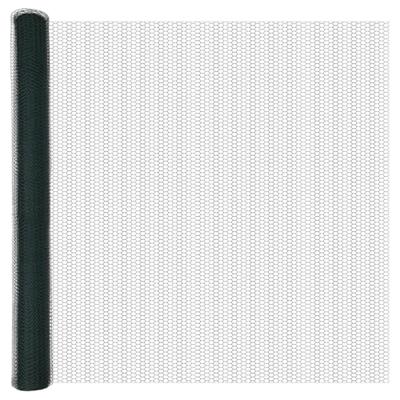 VidaXL Hexagon hek groen 1,6 x 50 m pvc