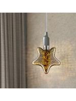 Edison Vintage LED filament lichtbron Star - Veelkleurig - 3D - Retro LED lamp - 14/4/17cm - geschikt voor E27 fitting - 4W 20lm 2200K - warm wit licht - thumbnail