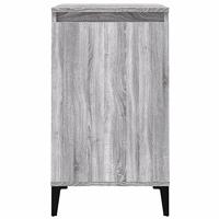Nachtkastje 40x35x70 cm bewerkt hout grijs sonoma eikenkleurig - thumbnail