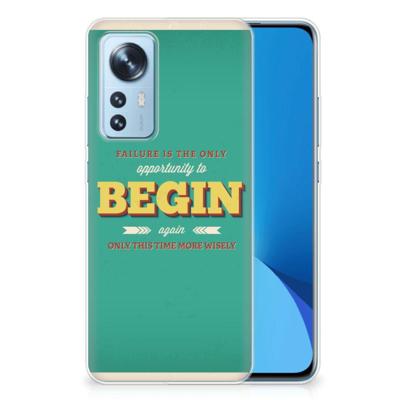 Xiaomi 12 | 12X | Siliconen hoesje | met naam Quote Begin Xiaomi 12 | 12X | Siliconen hoesje | met naam Quote Begin