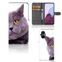 OPPO Reno 8 Lite | OnePlus Nord N20 | Telefoonhoesje | Met pasjeshouder | Kat - thumbnail