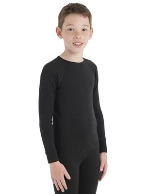Icebreaker Merino 200 Oasis LS Crewe Thermoshirt Kinderen Black 8
