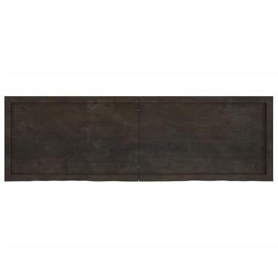 Tafelblad 160x50x(2-4)cm behandeld eikenhout donkerbruin