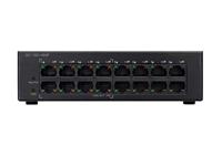 Cisco SF110D-16HP 10/100-PoE-desktopschakelaar met 16 poorten (SF110D-16HP-EU) - thumbnail