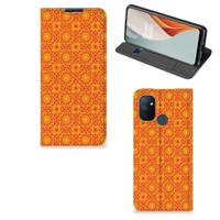 OnePlus Nord N100 | Hoesje met Magneet | Batik Oranje - thumbnail
