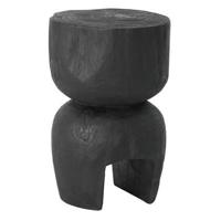 MUST Living Bijzettafel 'Amber' Teakhout, kleur Zwart - thumbnail