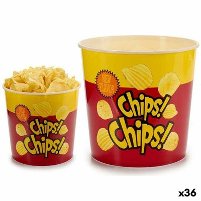 Aperitiefschaaltje Leknes Polypropyleen Afgedrukt Friet 5 L 21,5 x 20 x 21,5 cm (36 Stuks)
