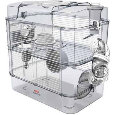 ZOLUX Kooi op 2 niveaus voor hamsters, muizen en gerbils - Rody3 duo - L 41 xd 27 xh 40,5 cm - Wit