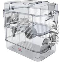 ZOLUX Kooi op 2 niveaus voor hamsters, muizen en gerbils - Rody3 duo - L 41 xd 27 xh 40,5 cm - Wit - thumbnail