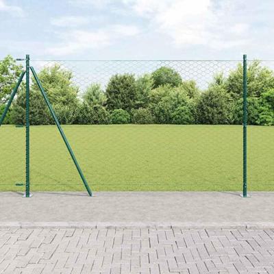 VidaXL Afrasteringspaal groen 25 x 1,4 m (50 mm gaas) staal en pvc