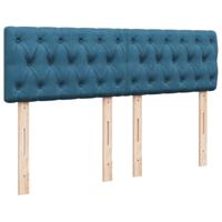 Boxspring met matras fluweel blauw 140x200 cm - thumbnail