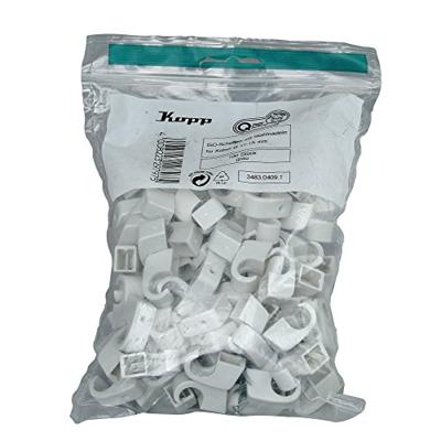 Kopp 348304091 Spijkerclip 348304091 Bundel-Ø (bereik) 10 tot 14 mm Grijs 100 stuk(s)