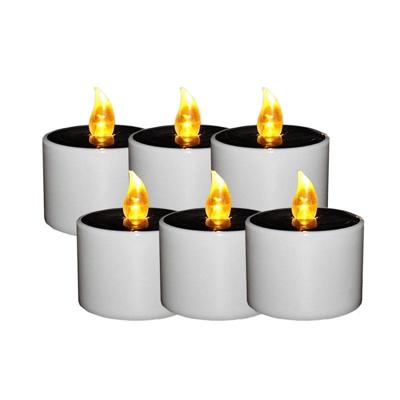 Solar waxinelichtjes led kaarsen 6 stuks Solar waxinelichtjes led kaarsen 6 stuks
