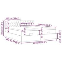 Ottoman bed met matrassen en LED's 200x200cm fluweel - thumbnail