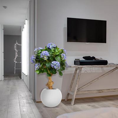 Hortensia deluxe kunstplant op stam 90cm - blauw