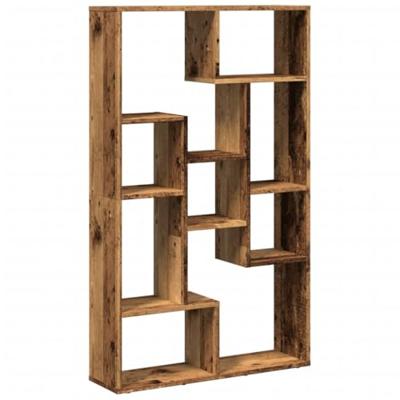 Boekenkast 72x20x120 cm bewerkt hout oud houtkleurig