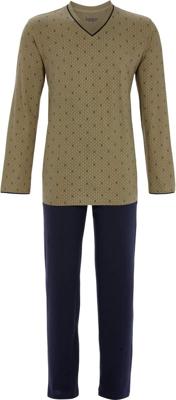 Katoenen heren pyjama bruin Katoenen heren pyjama bruin