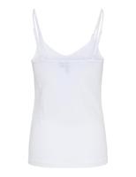 Dames hemd - spaghetti bandjes - Irene - Katoenen onderhemd met smalle bandjes - Wit - Zwart - thumbnail