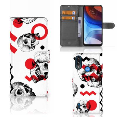 Telefoonhoesje met Naam Motorola Moto E7i Power | E7 Power Skull Red Telefoonhoesje met Naam Motorola Moto E7i Power | E7 Power Skull Red
