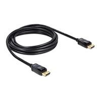 Delock 82424 DisplayPort-kabel DisplayPort Aansluitkabel DisplayPort-stekker, DisplayPort-stekker 3.00 m Zwart - thumbnail