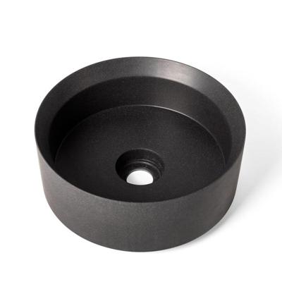 Bliss Dogma waskom - 38x38x12cm - rond - Quartz zwart 3430403