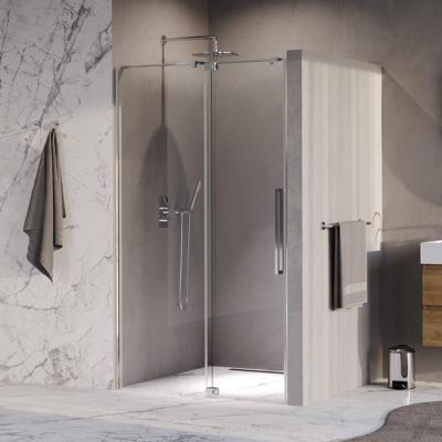 BRAUER Stellar nisdeur 2-delig draaiend helder glas 120x200 omkeerbaar incl. glascoating chroom BRAUER Stellar nisdeur 2-delig draaiend helder glas 120x200 omkeerbaar incl. glascoating chroom