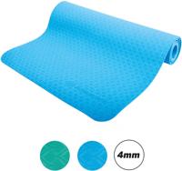 Yogamat - Schildkröt - 183 cm - Blauw - Dikte 4 mm - Antislip - thumbnail