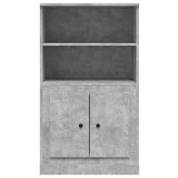 Hoge kast 60x35,5x103,5 cm bewerkt hout betongrijs - thumbnail