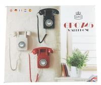 GPO 746 Retro wandtelefoon met drukknop zwart - thumbnail
