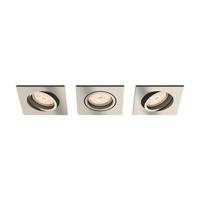 Philips Set vierkante inbouwspotsDonegal (3x) GU10 mat chroom - 5040317PN - thumbnail