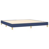 Boxspring met matras stof blauw 200x200 cm - thumbnail