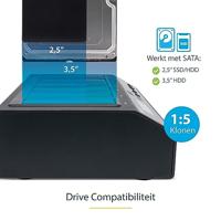 .com USB 3.0  eSATA 6-bay harde-schijfduplicatordock - 1:5 HDD-SSD-kloner en -wisser - Vaste-schijfduplicator - 5 bays (SATA-300) - thumbnail