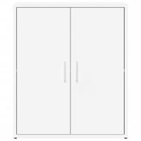 Dressoir 60x31x70 cm bewerkt hout wit - thumbnail