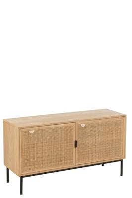 J-Line kast Vierkant - hout|metaal - naturel|zwart - large J-Line kast Vierkant - hout|metaal - naturel|zwart - large