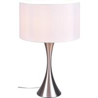 LED Tafellamp Rond - Moderne Tafelverlichting - Mat Nikkel - E27 - Max 60W - thumbnail