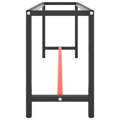 Werkbankframe 210x50x79 cm metaal matzwart en matrood