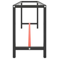 Werkbankframe 210x50x79 cm metaal matzwart en matrood - thumbnail