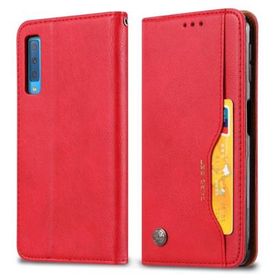 Knead huidtextuur horizontaal Flip lederen case voor Galaxy A50 met foto frame & houder & kaartsleuven & portemonnee (rood)