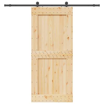 Schuifdeur met beslag 100x210 cm massief grenenhout