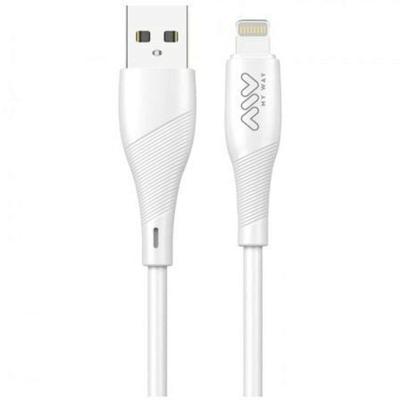 Myway USB-Lightning-kabel, 2,1 A, 1 m, wit