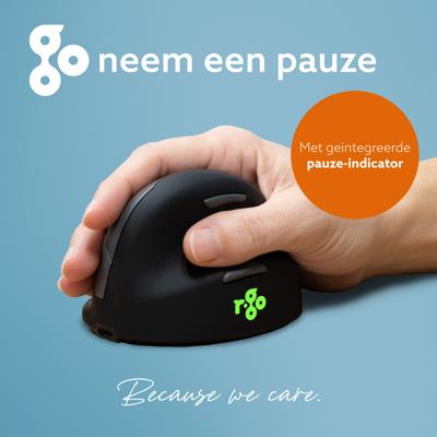 R-Go Tools Ergonomische muis R-Go HE Break met pauzesoftware, medium (handlengte 165-185mm), rechtshandig, Bluetooth, zwart R-Go Tools Ergonomische muis R-Go HE Break met pauzesoftware, medium (handlengte 165-185mm), rechtshandig, Bluetooth, zwart