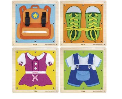 VIGA spel om je aan te kleden, afm 44x44 cm, 4 onderdelen/ 1 set
